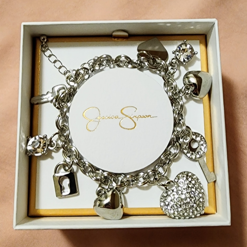 Jessica Simpson Silver Charm Bracelet